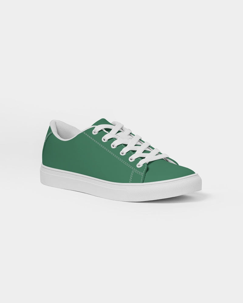 Simple Cross: Men's Green Vegan Leather Sneaker