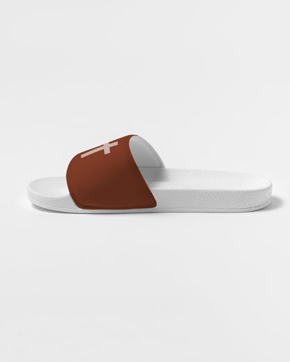 Simple Cross: Women's Maroon Slide Sandal