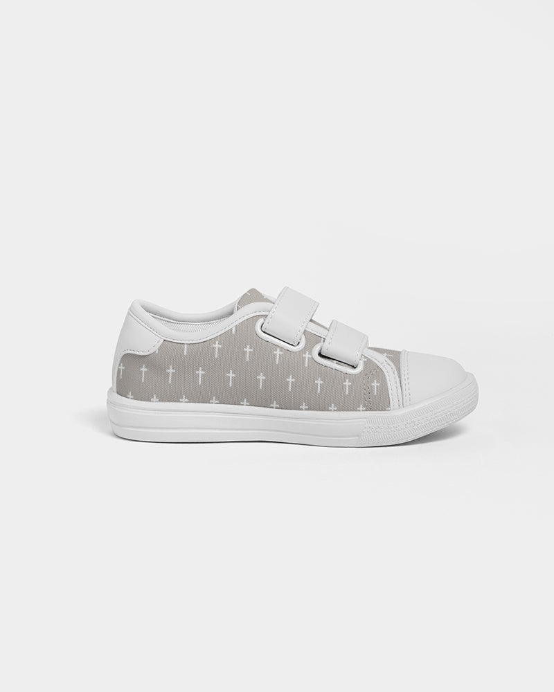 Mini Cross: Kids Taupe Velcro Sneaker