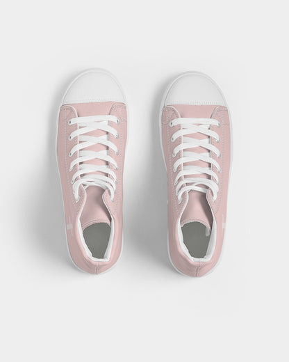 Simple Cross: Men's Pink Canvas Hightop Shoe