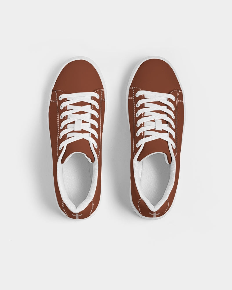 Simple Cross: Men's Maroon Vegan Leather Sneaker