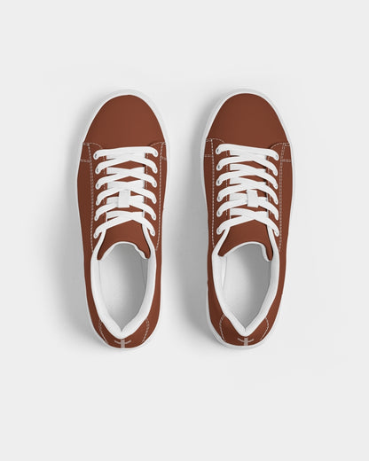 Simple Cross: Men's Maroon Vegan Leather Sneaker