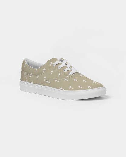 Mini Cross: Women's Tan Canvas Lace Up Sneaker