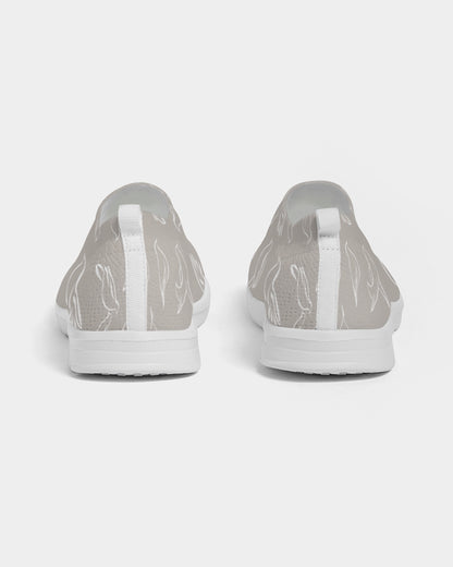 Doves: Women's Taupe Flyknit Slip On Shoe