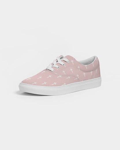 Mini Cross: Women's Pink Canvas Lace Up Sneaker