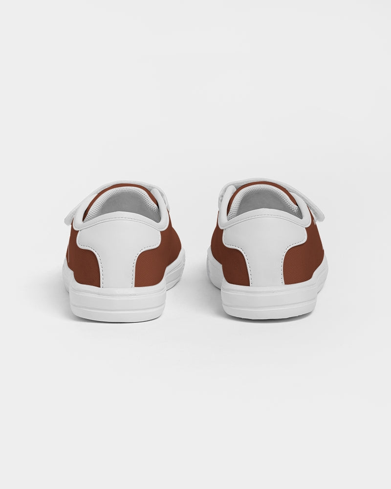 Simple Cross: Kids Maroon Velcro Sneaker