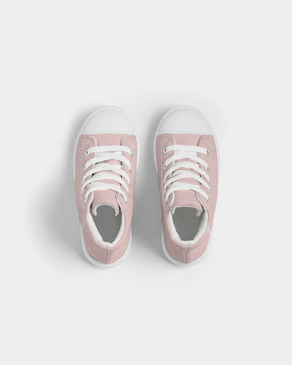 Simple Cross: Kids Pink Canvas Hightop Shoe