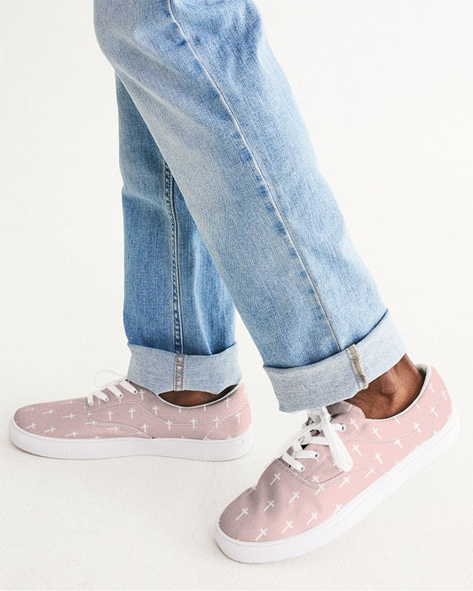 Mini Cross: Men's Pink Canvas Lace Up Sneaker