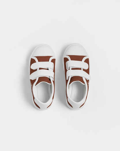 Simple Cross: Kids Maroon Velcro Sneaker