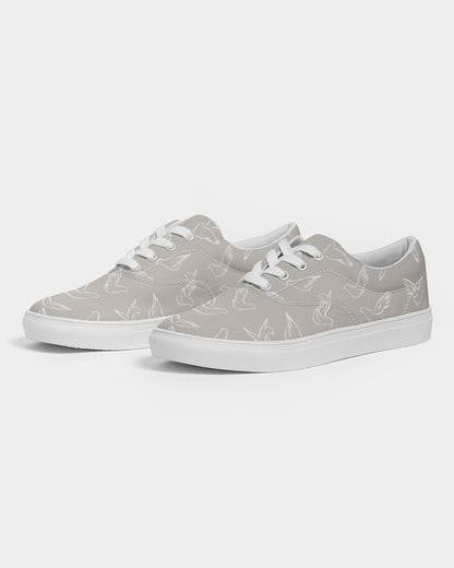 Doves: Men's Taupe Canvas Lace Up Sneaker