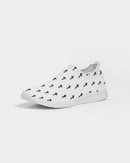 Mini Cross: Women's White Flyknit Slip On Shoe