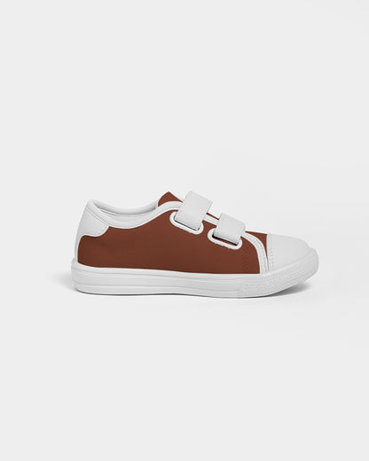 Simple Cross: Kids Maroon Velcro Sneaker