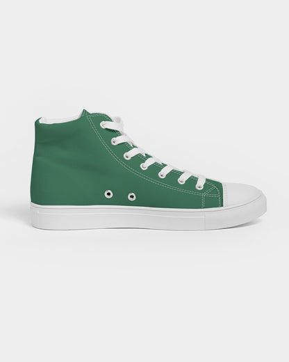 Simple Cross: Women's Green Canvas Hightop Shoe