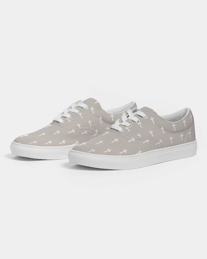 Mini Cross: Women's Taupe Canvas Lace Up Sneaker