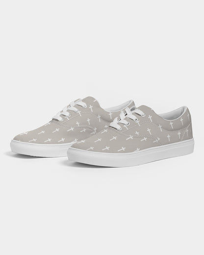 Mini Cross: Women's Taupe Canvas Lace Up Sneaker