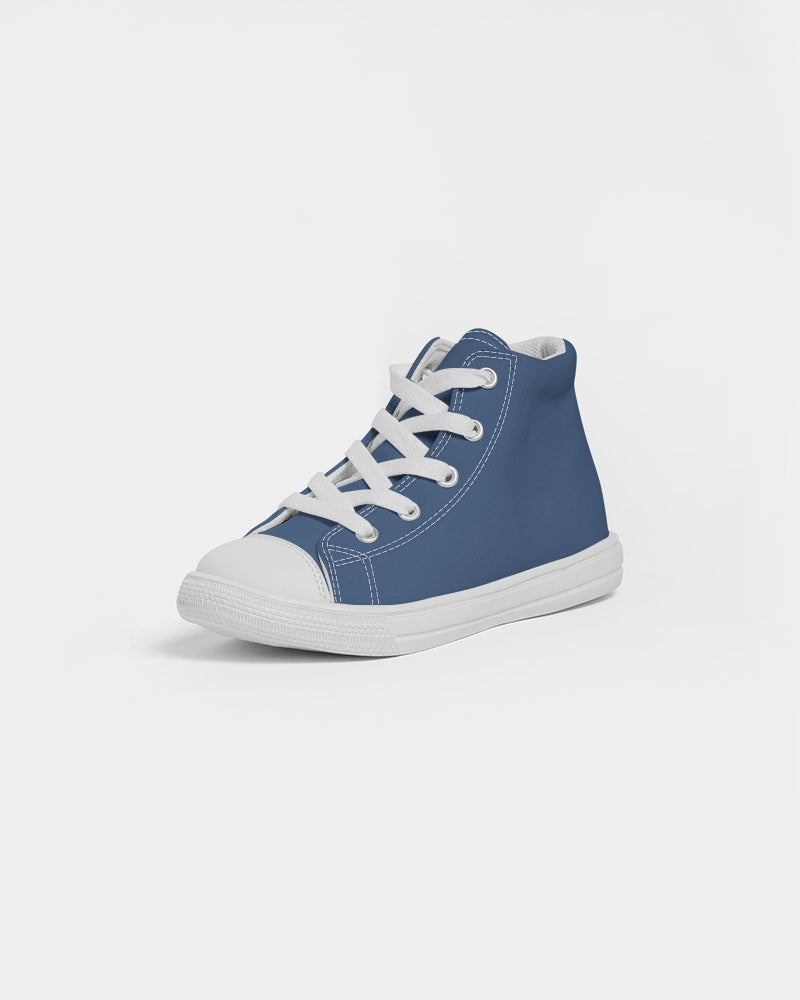 Simple Cross: Kids Navy Canvas Hightop Shoe