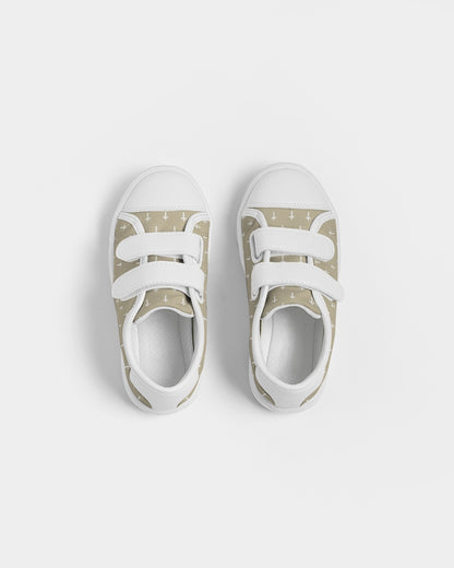 Mini Cross: Kids Tan Velcro Sneaker